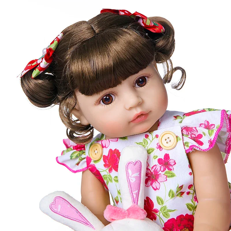 Shanghai Reborn Toddler Girl Doll Vinyl Lifelike Handmade Gift