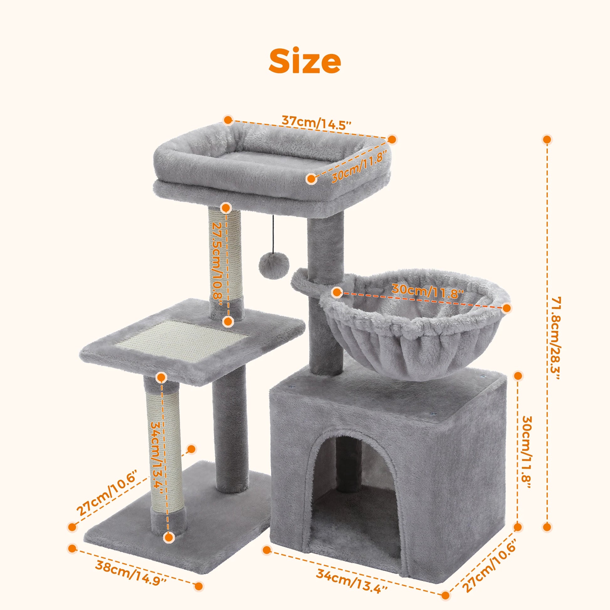 PAWZ Road Cat Tree Tower Indoor Cats Scratching Posts