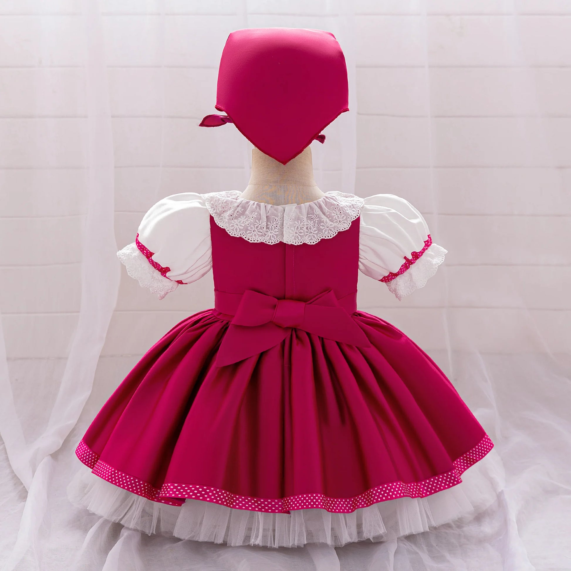 Maid Bear Party Baby Girl Dresses Toddler Lolita 1st Birthday Princess Prom Dress for Baby Bears Wedding Bridesmaids Kids Clothe