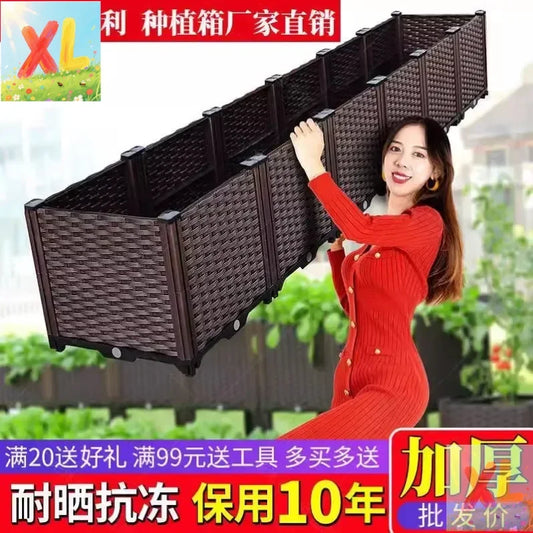 Hign-concerned Plastic Balcony Flower Pot For Outdoor Use