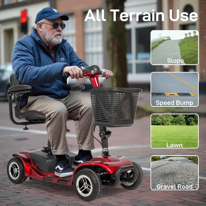 Hignconcerned Heavy Duty Adult Scooter With LED Headlight