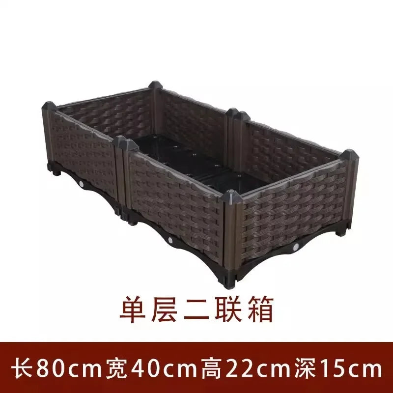 Hign-concerned Plastic Balcony Flower Pot For Outdoor Use