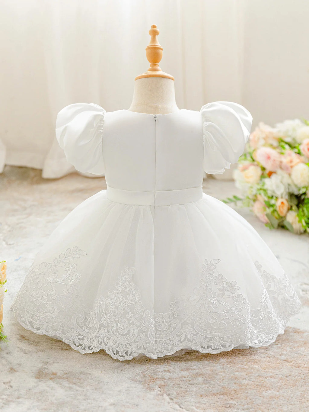 PLBBFZCN Infant Embroidery Flower Party Dress Baby Girls