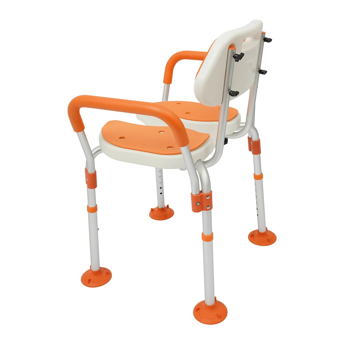 Folding Shower Seat with Adjustable Height and Armrests Sturdy and Secure Design Supports 275.58 Pounds Perfect for Elderly and Disabled Use