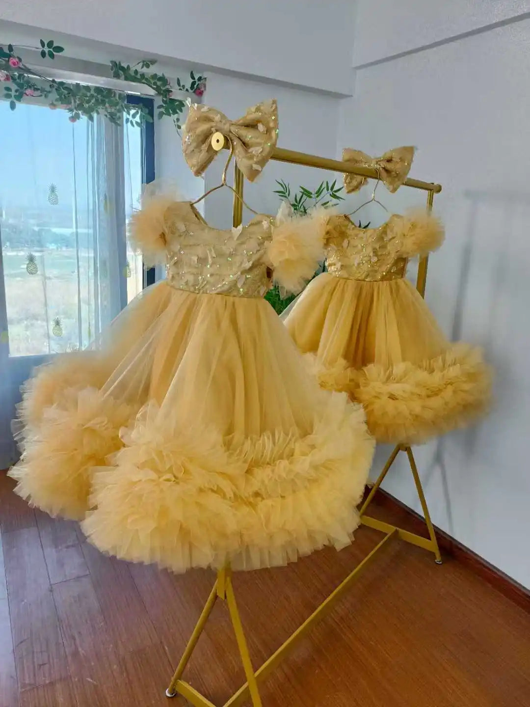 KLFLGDCN Girls Ankle Length Formal Dress For Wedding Party