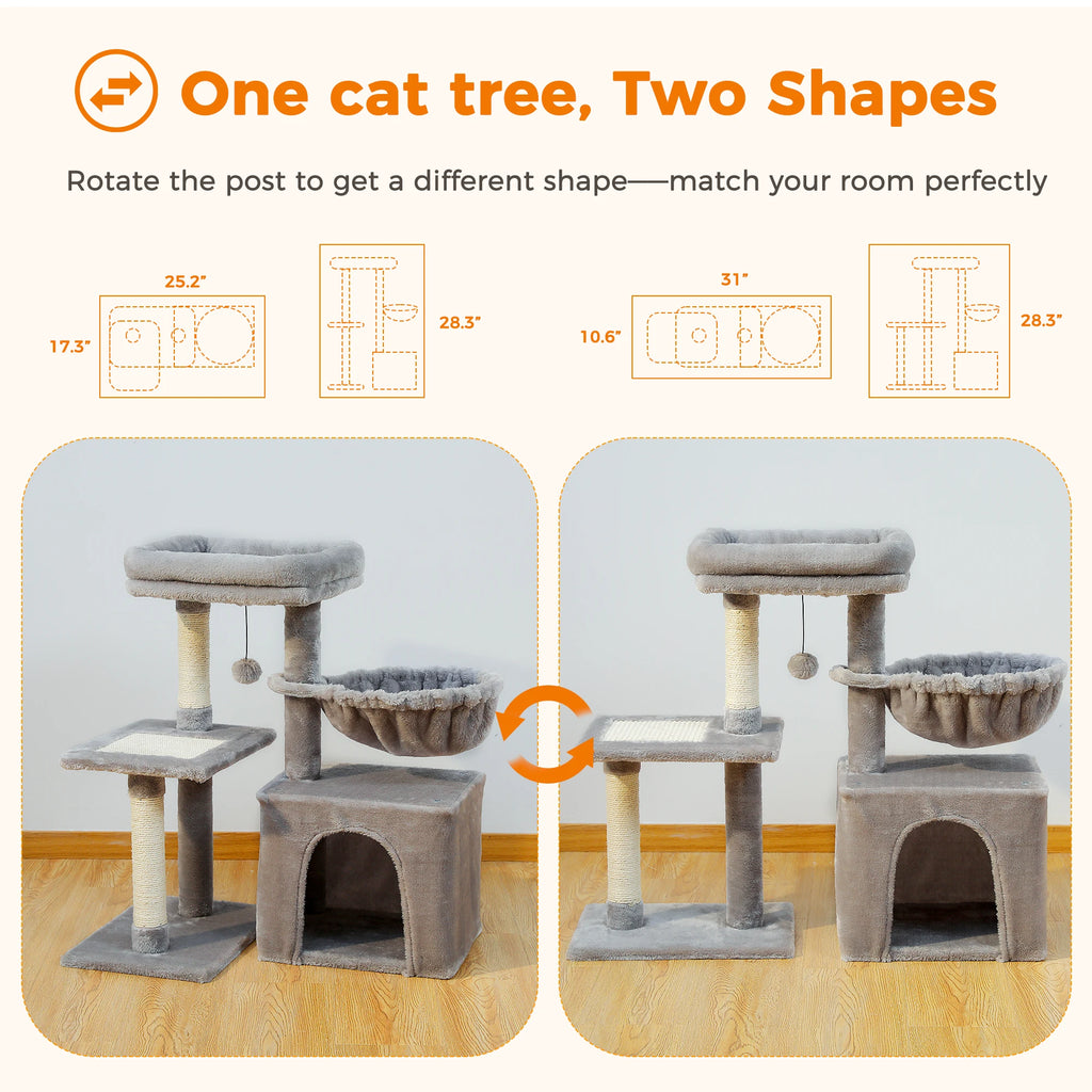 PAWZ Road Cat Tree Tower For Indoor Cats Two Styles