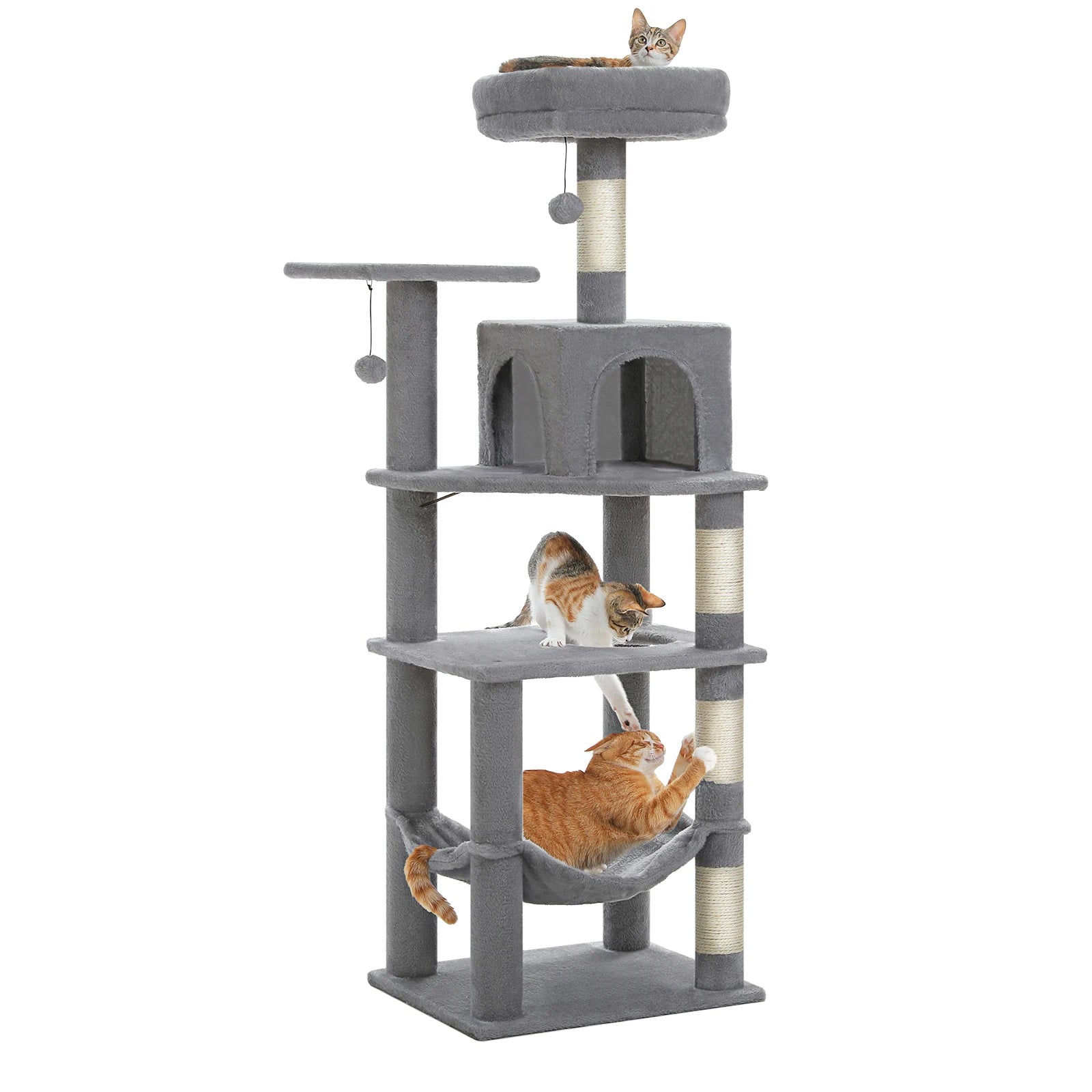 PEQULTICN Multi Level Cat Tree Tower Private Condo Top Perches