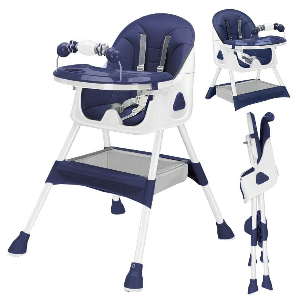 UBRAVOO Foldable Baby High Chair with Antislip Pad and ToyRack