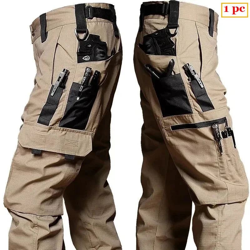Men's Outdoor Tactical Cargo Pants 2-Piece Set For Work