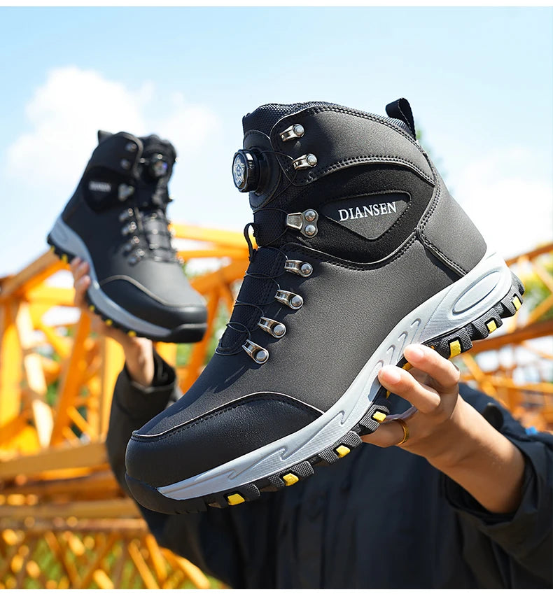Men's Safety Work Boots Indestructible Steel Toe Anti- Smash Resistant Stab Proof Safety Shoes Breathable Slip-Resistant Durable