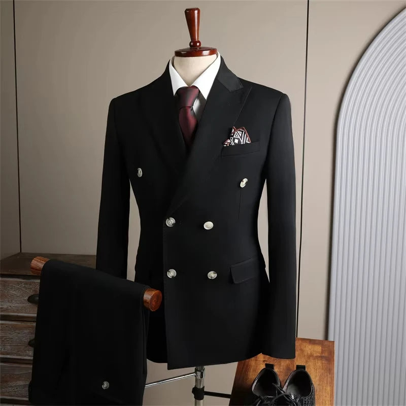 Xomoflag Classic Mens 2 Piece Suit Set Blazer Pants