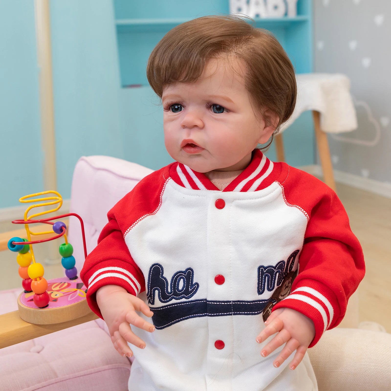 NPK Sandie Reborn Toddler Painted Vinyl Doll Boy 3D Skin