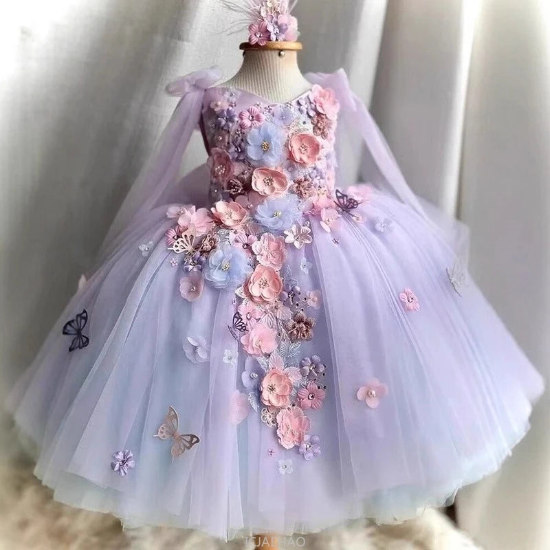Party Dresses for Girls Wed Dress Princess Pageant Dress Costumes Birthday Children Tutu Gown Kids Fashion Show Outfits Vestido