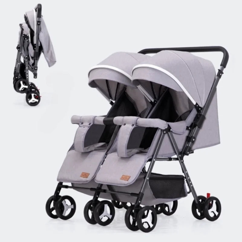 QIYOU Lightweight Double Stroller Sit and Lie Side by Side