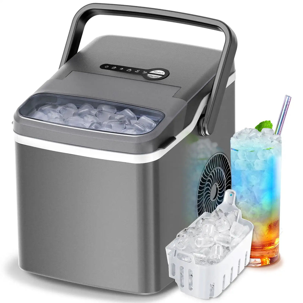 HAOYUNMA Auseo Portable Ice Maker Countertop Fast Ice