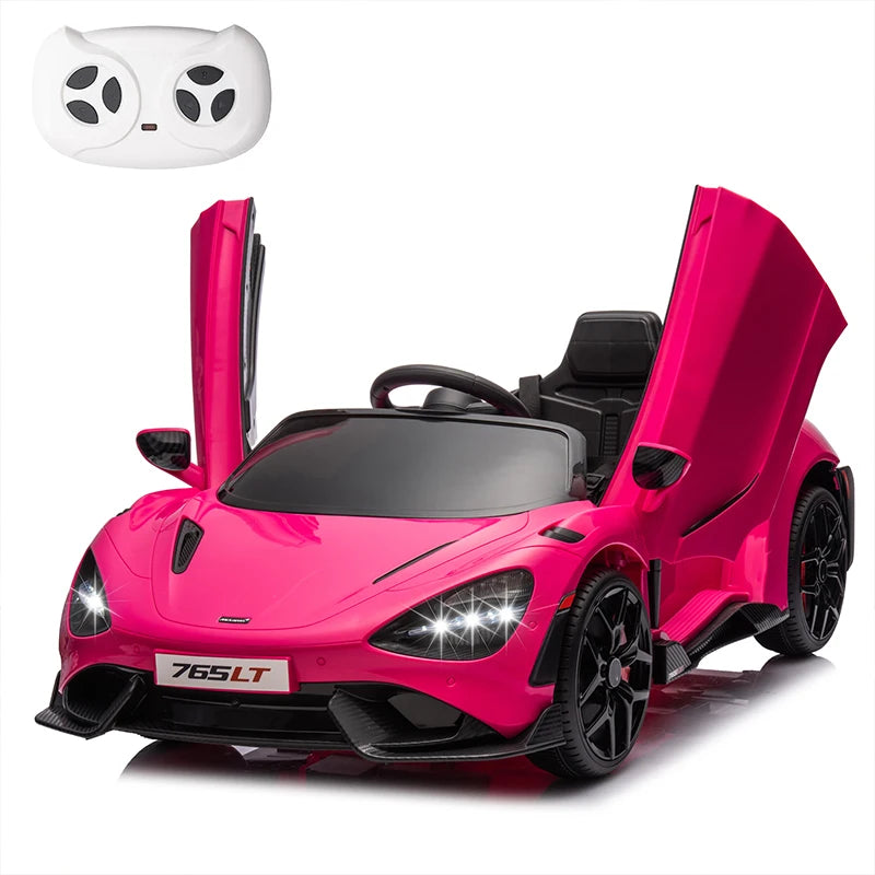 Mukidy 12V Licensed McLaren 765LT Kids Ride On Toy Vehicle