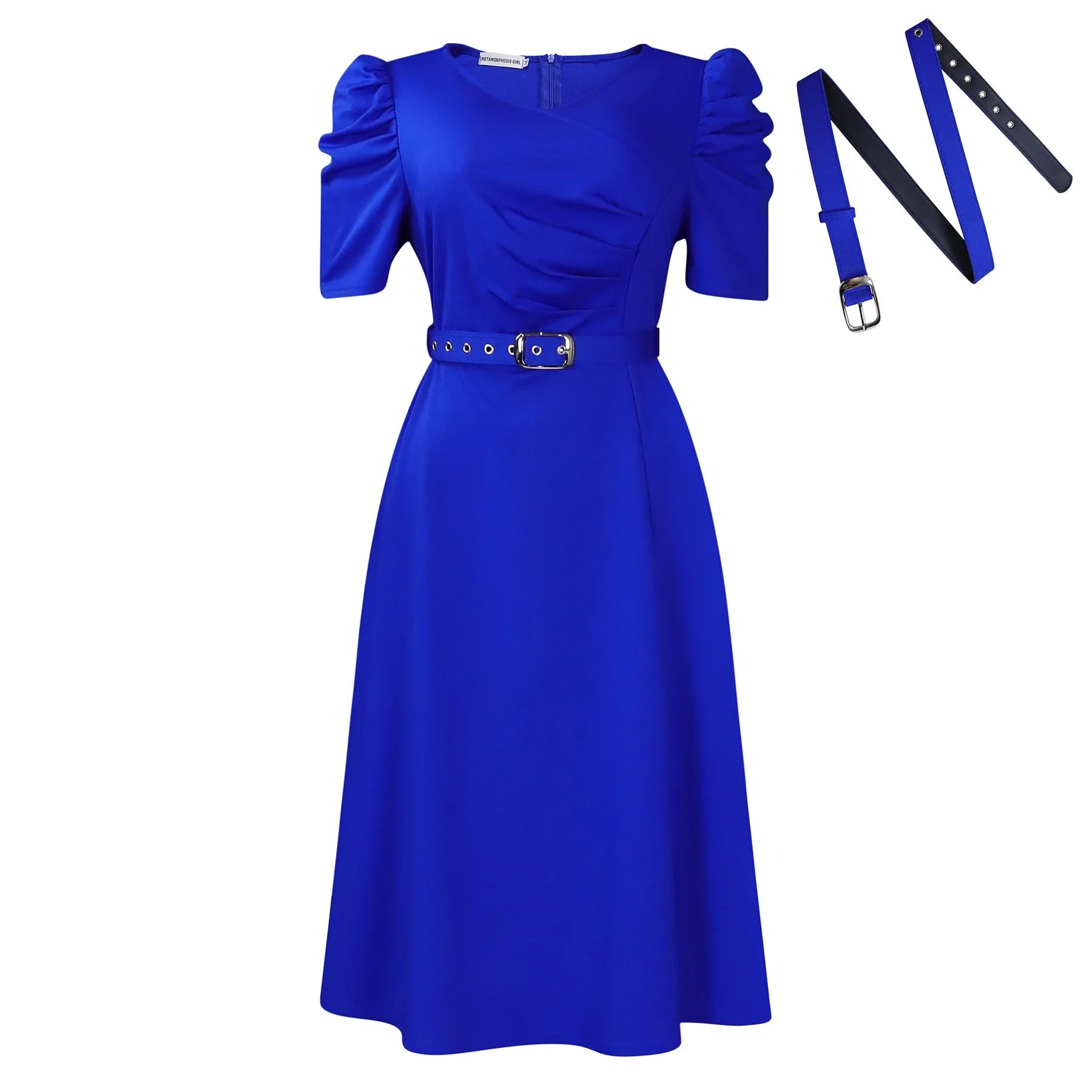 RisbrdflyCN Elegant African Dresses For Women Short Sleeve Vneck Polyester
