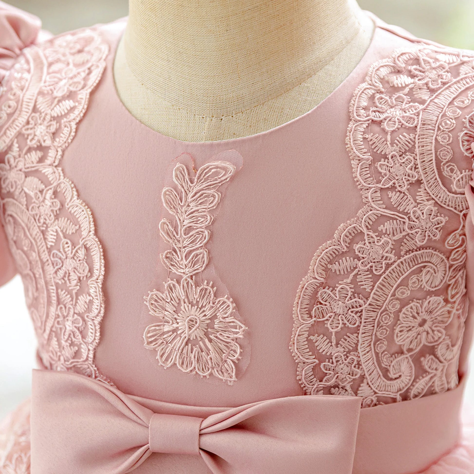 PLBBFZCN Infant Embroidery Flower Party Dress Baby Girls