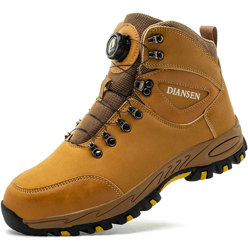 Men's Safety Work Boots Indestructible Steel Toe Anti- Smash Resistant Stab Proof Safety Shoes Breathable Slip-Resistant Durable