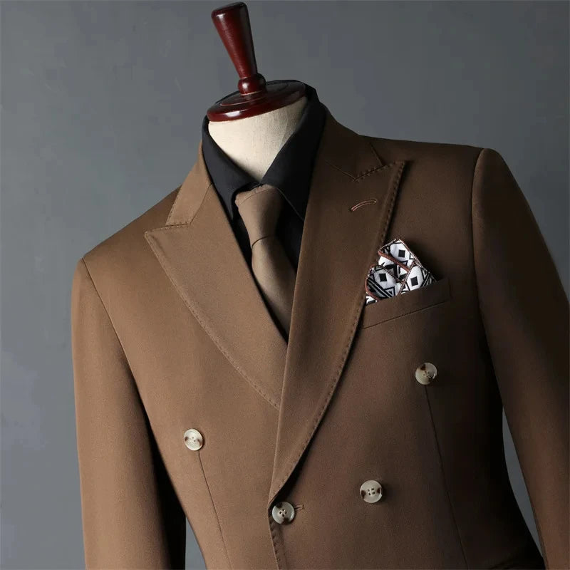 Xomoflag Classic Men's Business Suit Two Piece Blazer Pants