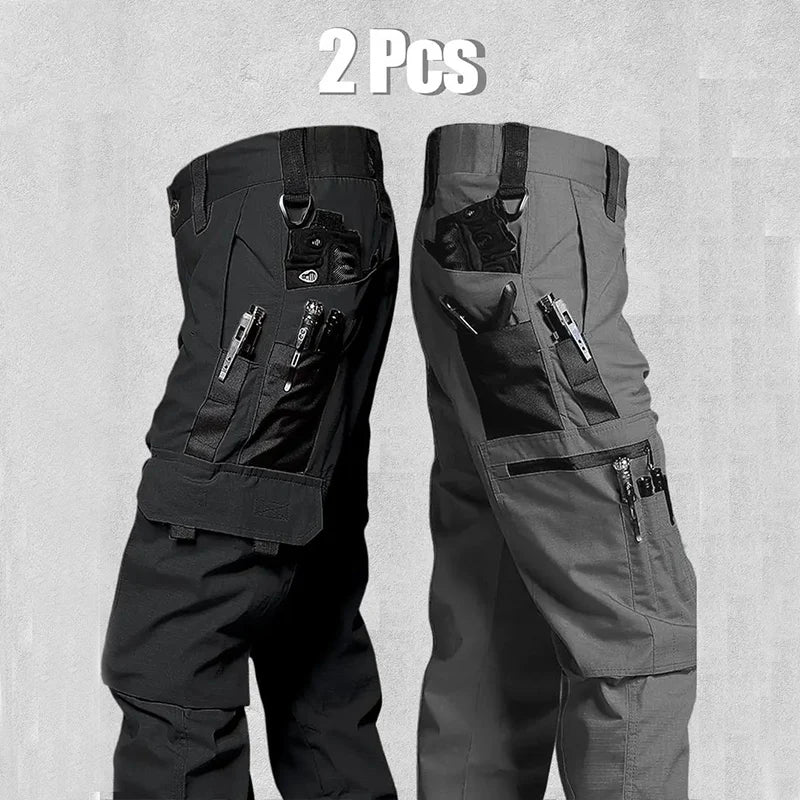 Men's Outdoor Tactical Cargo Pants 2-Piece Set For Work