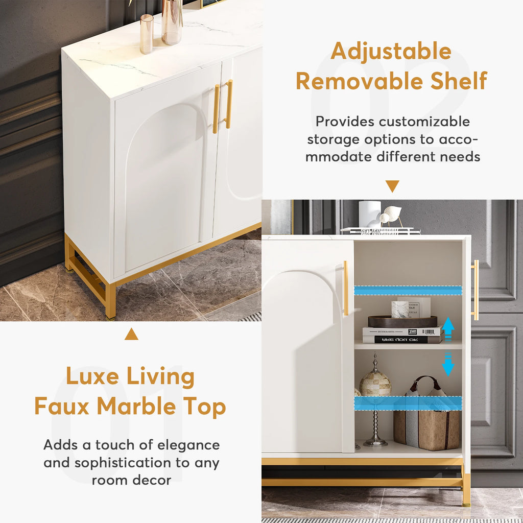 Tribesigns Modern Sideboard Buffet Cabinet With Four Doors