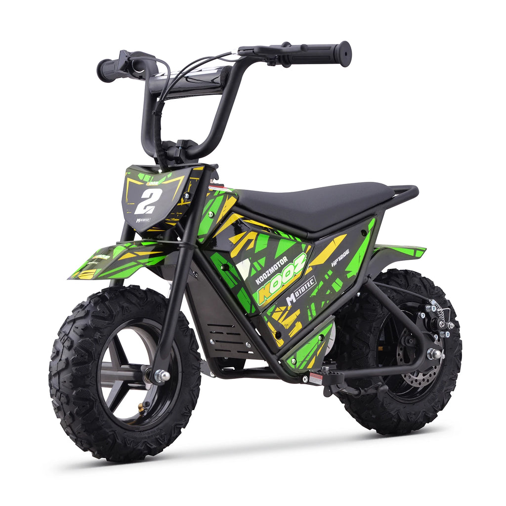 KOOZ HP120E 24V 250W Electric Motorcycle for Kids, Electric Dirt Bike Up to 10 MPH & 7.5 Miles Long-Range.