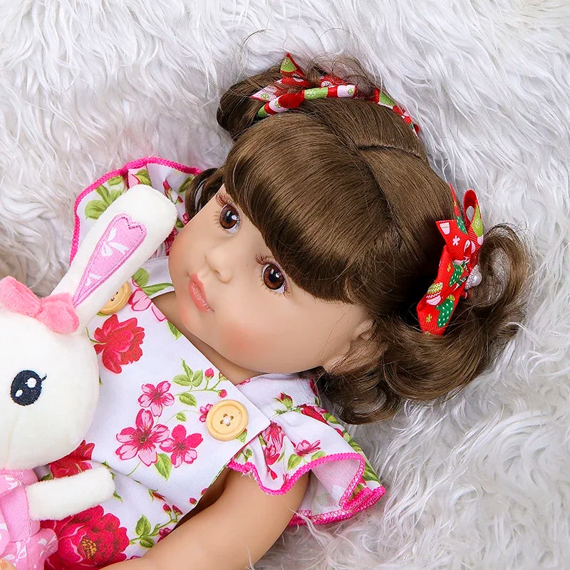 Shanghai Reborn Toddler Girl Doll Vinyl Lifelike Handmade Gift