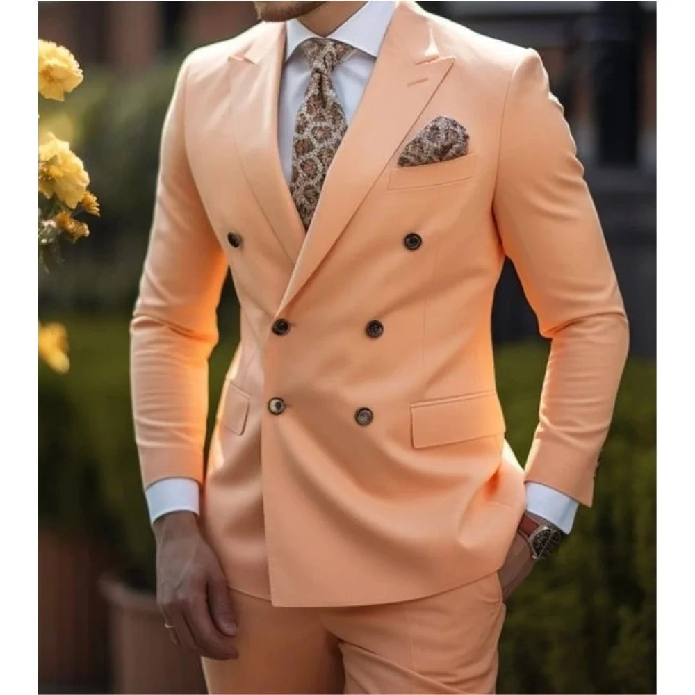 Men's Tuxedo Suit Formal Sparkling 2 Piece With Button