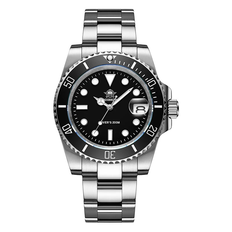 ADDIESDIVE Quartz Diver Watch 200m Waterproof Stainless Steel