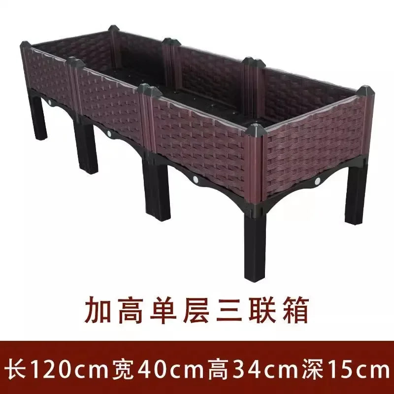 Hign-concerned Plastic Balcony Flower Pot For Outdoor Use