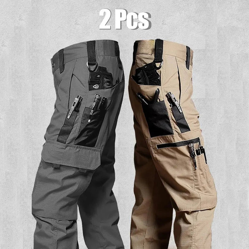 Men's Outdoor Tactical Cargo Pants 2-Piece Set For Work