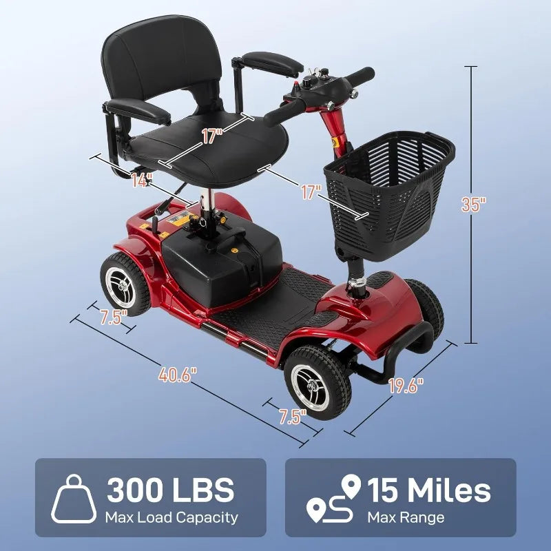 Hignconcerned Heavy Duty Adult Scooter With LED Headlight