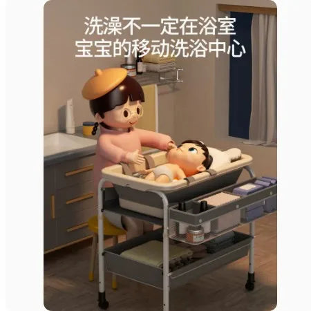 Baby Bath Table Diaper Changing Stand for Newborn Care
