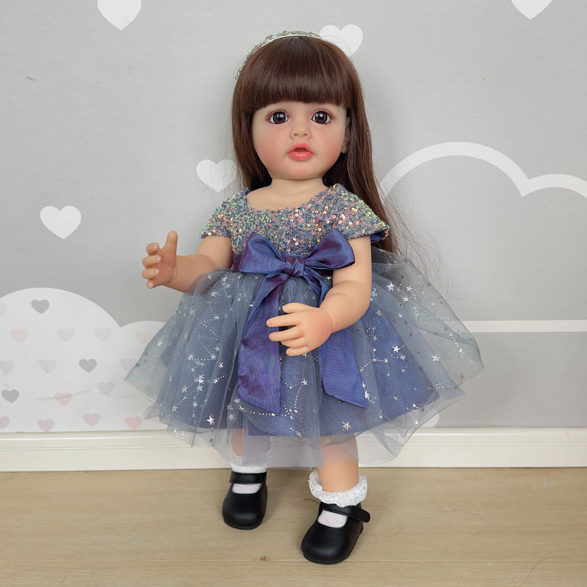 NPK Reborn Princess Betty Full Body Toddler Doll Long Hair