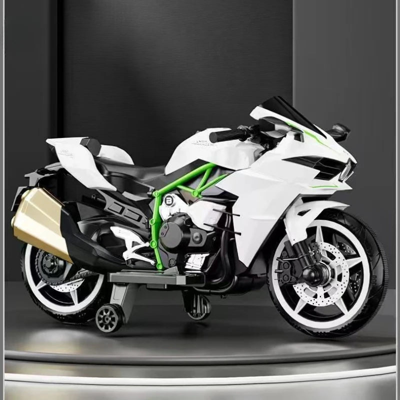 Anti-Slip Electric Toy Motorbike - 2-10Y Charging Ride-On Car with Durable Wheels & Realistic Engine Sound Effects electric car