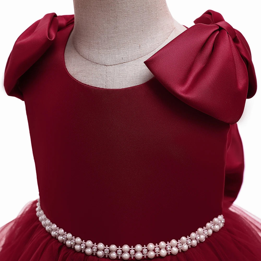 PLBBFZ Girls Bow Dress For Party Prom Wedding Occasions