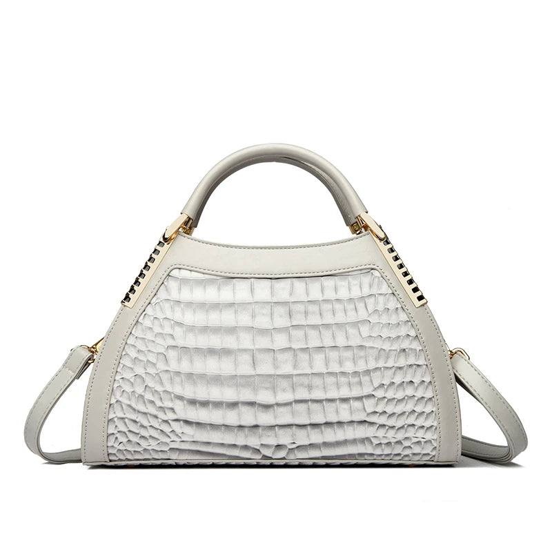 AMYMANG Alligator Patent Leather Shoulder Crossbody Bag
