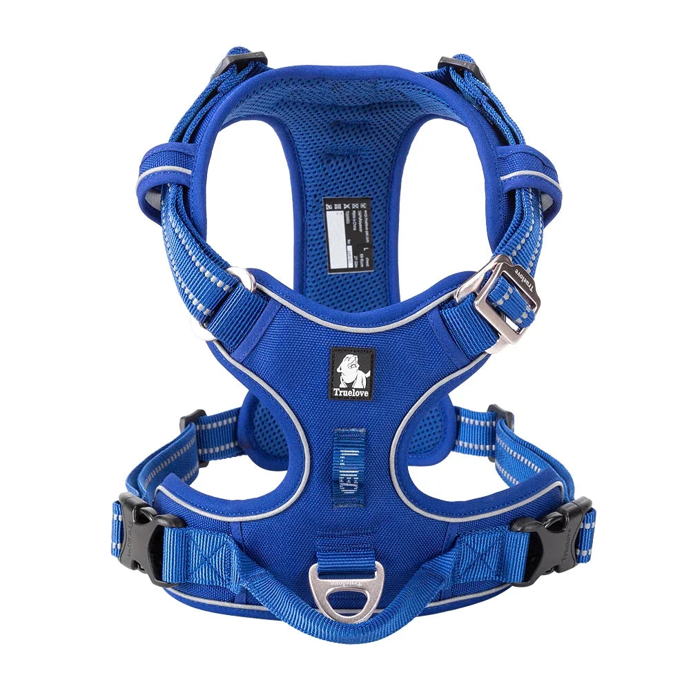 TrueLove Reflective No Pull Nylon Dog Harness Adjustable Step In