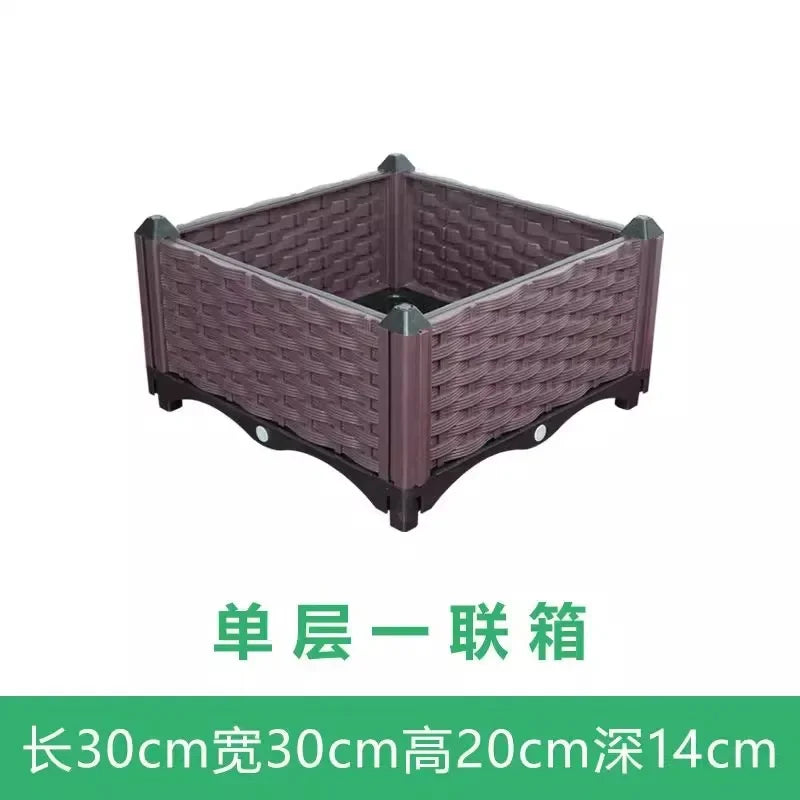 Hign-concerned Plastic Balcony Flower Pot For Outdoor Use