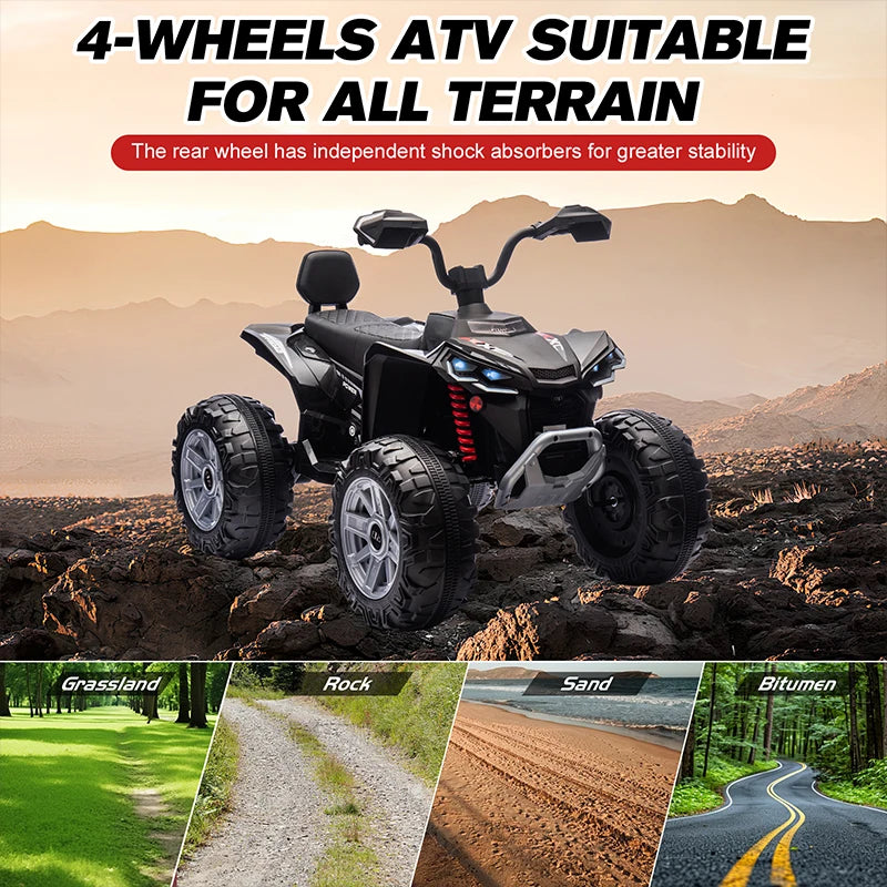 Mukidy 24V Kids Electric Four Wheeler Ride On Toy Car