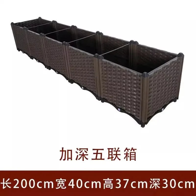 Hign-concerned Plastic Balcony Flower Pot For Outdoor Use