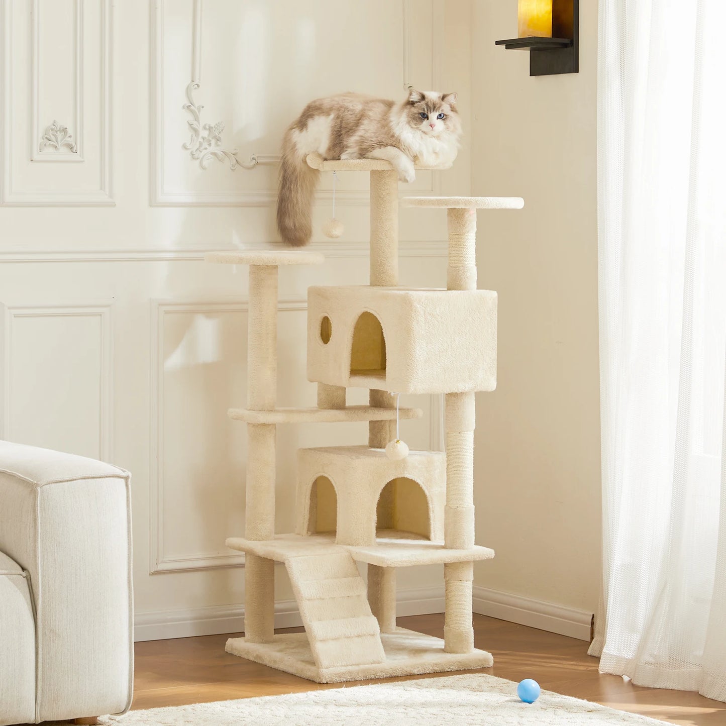 JHK Multi Level Cat Tree Tower Indoor Cats Play House