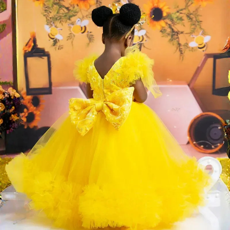 KLFLGDCN Flower Girl Dress For Weddings And Parties