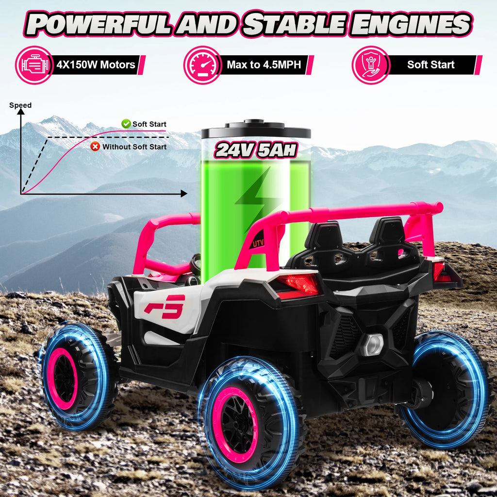 JOYRACER 24V Ride On Car for Kids With Remote Control