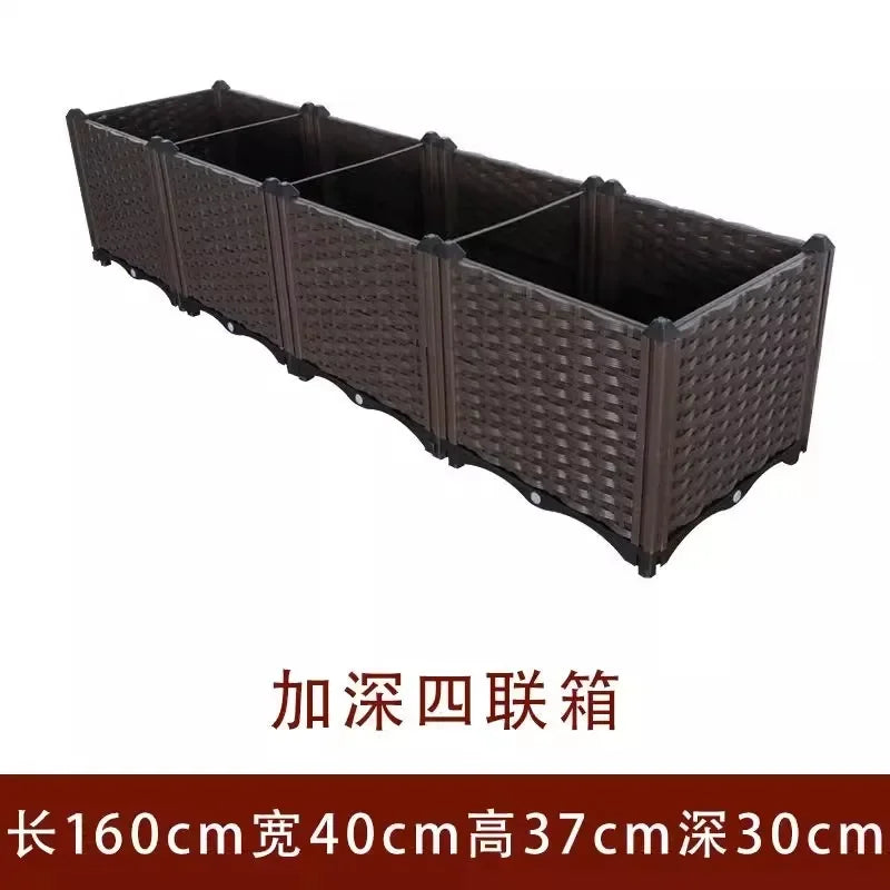 Hign-concerned Plastic Balcony Flower Pot For Outdoor Use