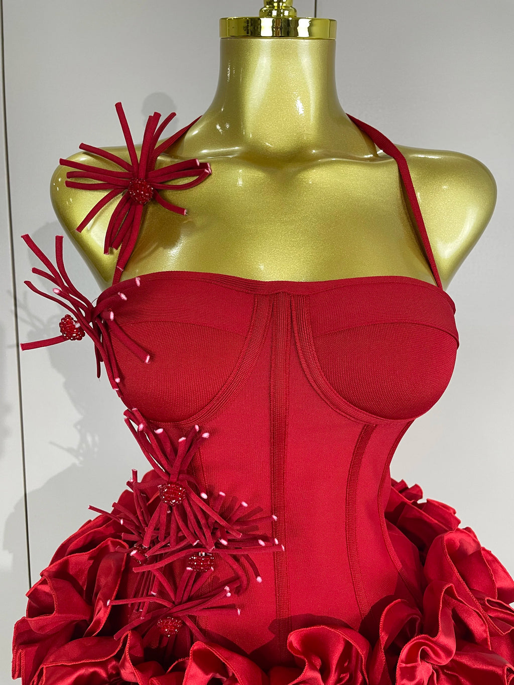 Women Sexy Halter Prom Gown Celebrity Club Two Piece Set Cocktail Elegant Fashion Luxury Birthday Party Red Black Bandage Outfit