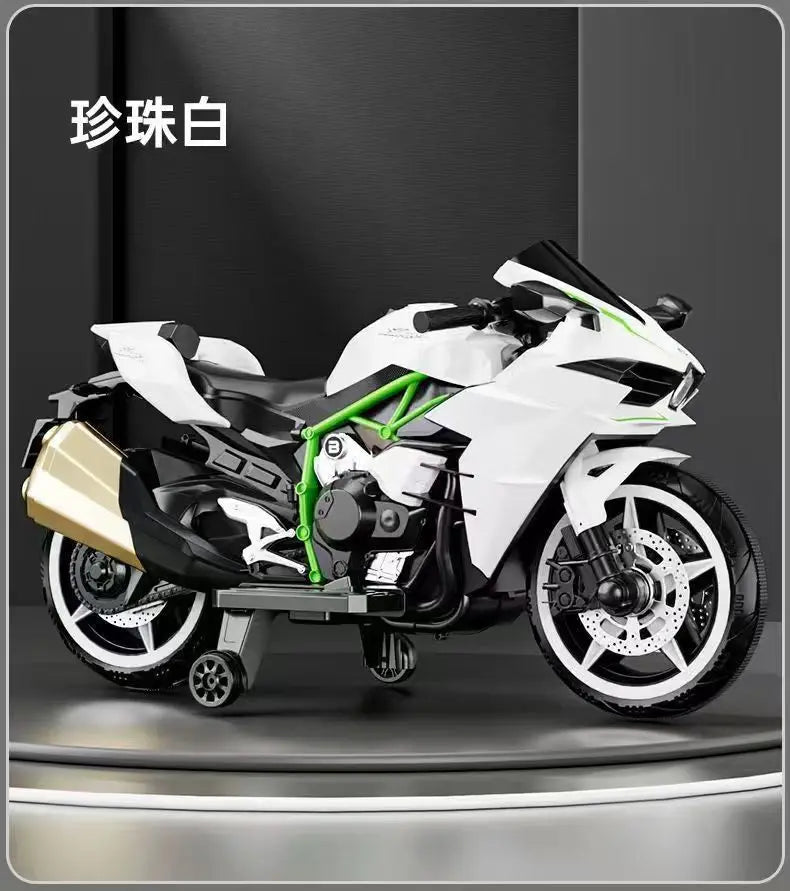 Anti-Slip Electric Toy Motorbike - 2-10Y Charging Ride-On Car with Durable Wheels & Realistic Engine Sound Effects electric car