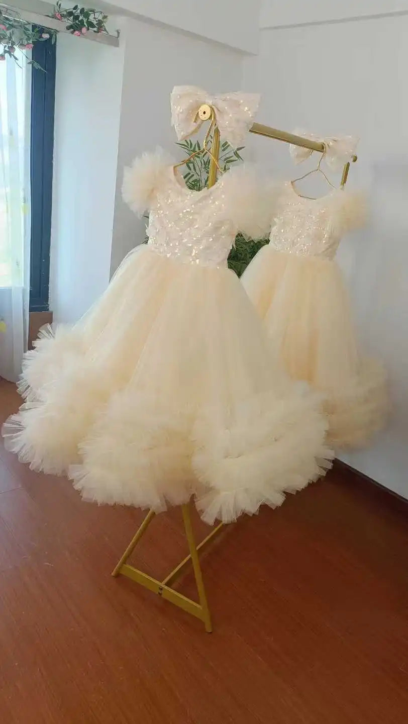 KLFLGDCN Flower Girl Dress For Weddings And Parties