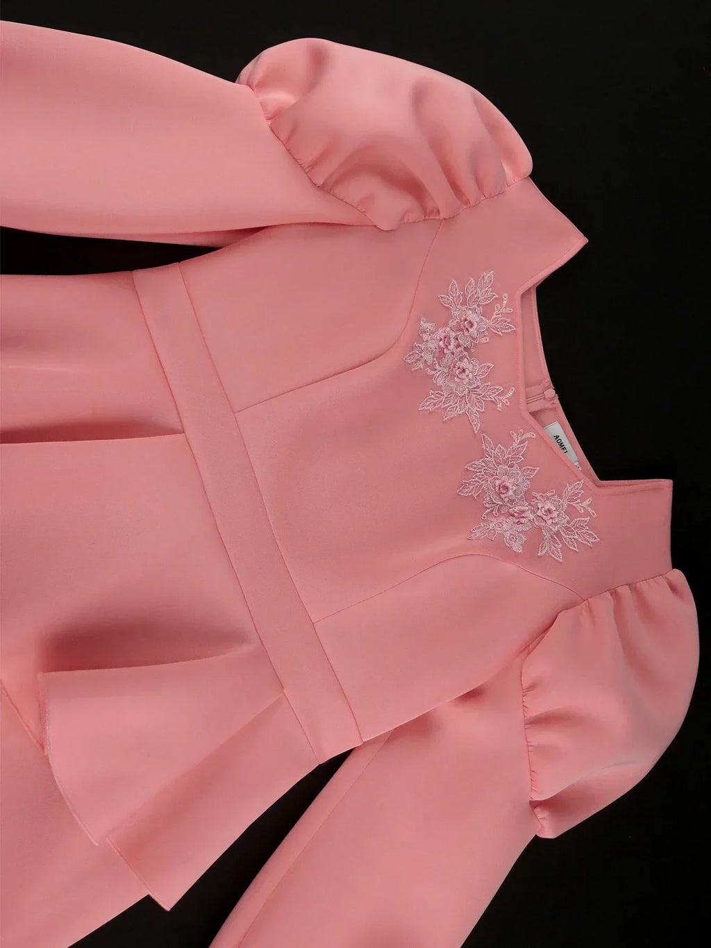 AOMEICN Long Sleeve Peplum Dress For Women High Waist